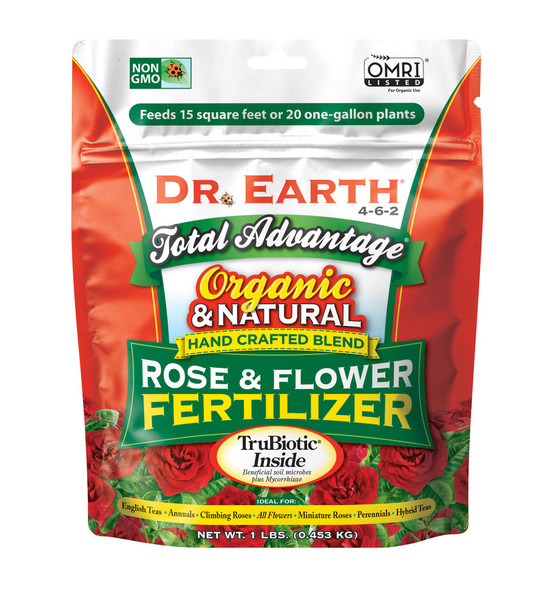 Dr. Earth Total Advantage Premium Rose & Flower Fertilizer 4-6-2 - 1 lb