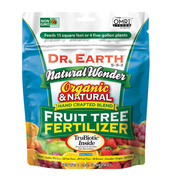Dr. Earth Natural Wonder Premium Fruit Tree Fertilizer 5-5-2 - 1 lb