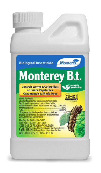 Monterey B.T. Biological Insecticide Concentrate Organic - 8 oz