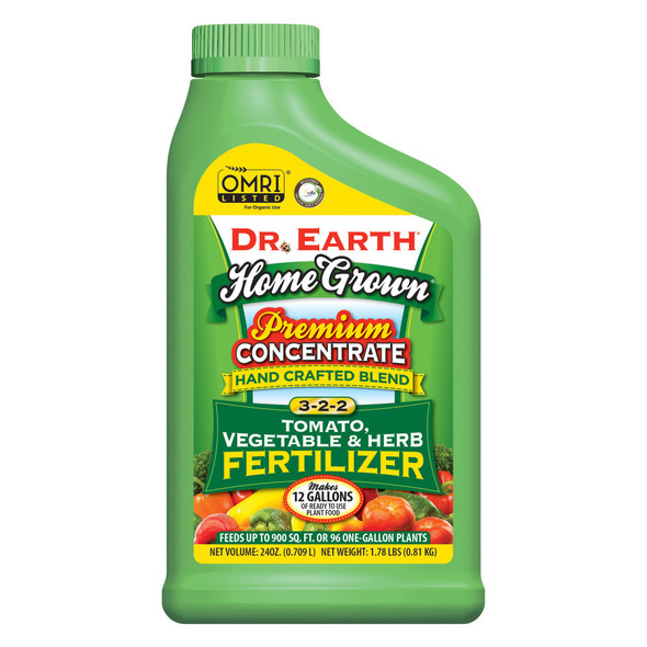 Dr. Earth Home Grown Tomato, Vegetable & Herb Fertilizer 3-2-2 Concentrate - 24 oz