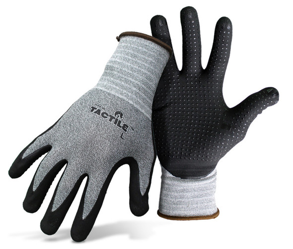 Boss Tactile Dotted & Dipped Nitrile Palm & Fingers Glove - MD