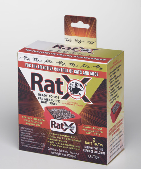 RatX Rat and Mouse Ready to Use Bait Tray - 2 pk