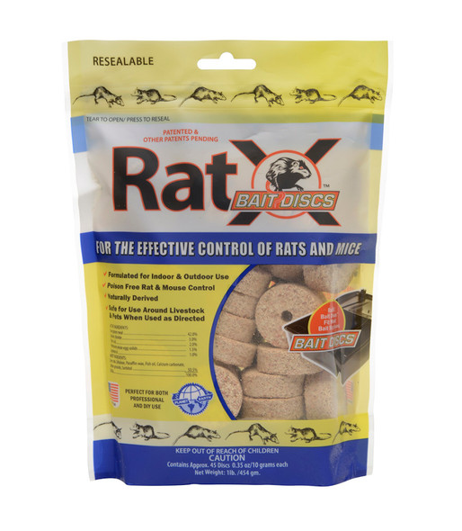 RatX Bait Rat and Mouse Control - 45 pk, 1 lb