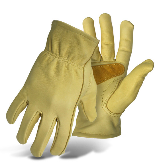 Boss Grain Cowhide Leather Driver with Palm Patch Glove - LG