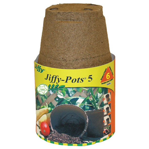 Jiffy Pots 5 Round Grows Plants - 6 Plants, 5 in