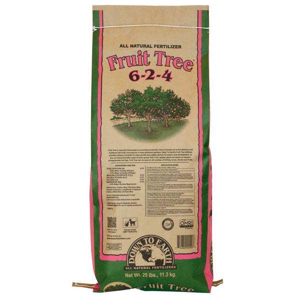 Down To Earth Fruit Tree Natural Fertilizer 6-2-4 - 25 lb