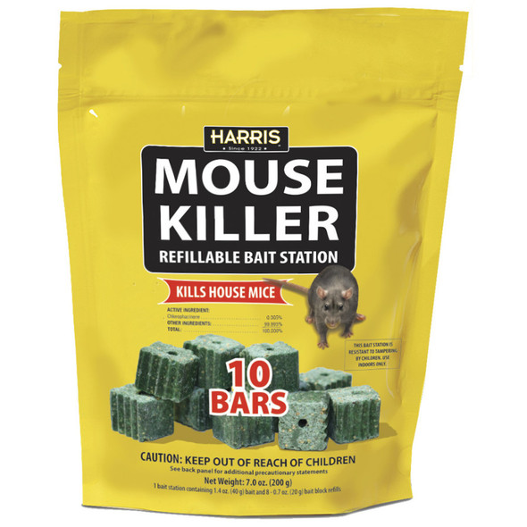 Harris Mouse Killer Refillable Bait Station 110Pk 7 oz