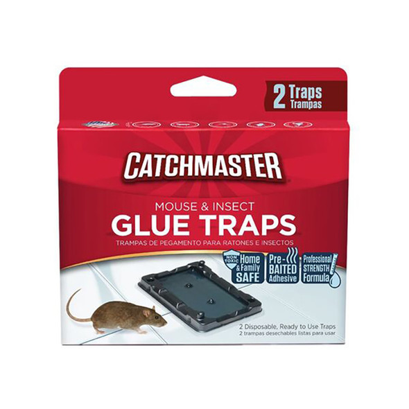 Catchmaster Mouse & Insect Glue Traps Pre-Baited - 2 pk