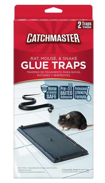 Catchmaster Rat, Mouse & Snake Pre-Baited Glue Traps - 2 pk