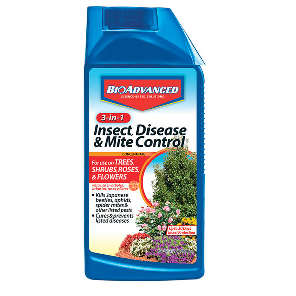 BioAdvanced 3-in-1 Insect, Disease & Mite Control Imidacloprid Concentrate - 32 oz
