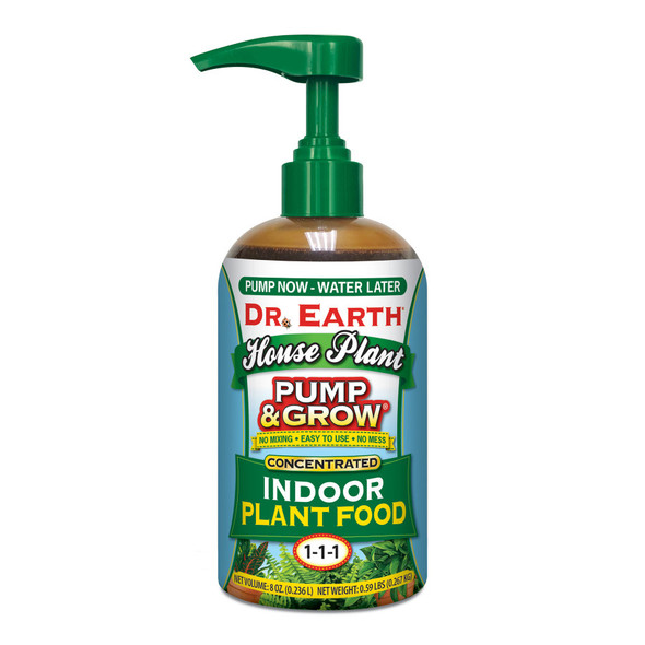 Dr. Earth Pump & Grow House Plant Liquid Plant Food 1-1-1 - 8 oz