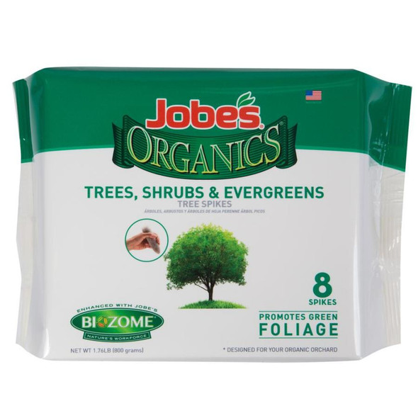 Jobe's Organics Tree Shrubs & Evergreen Fertilizer Spikes 8 pk