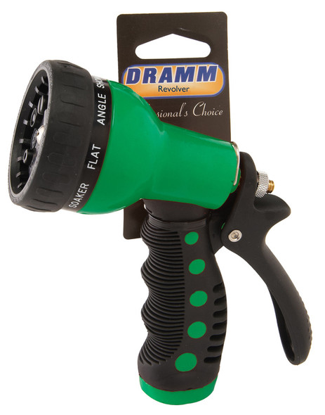 Dramm Touch 'N Flow Revolver 9-Pattern Spray Gun Carded - Green