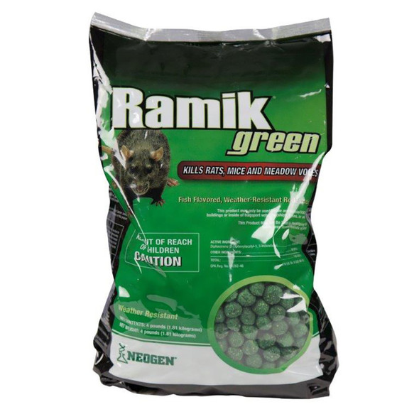 Ramik Green Kills Rats Mice & Voles Rodenticide - 4 lb
