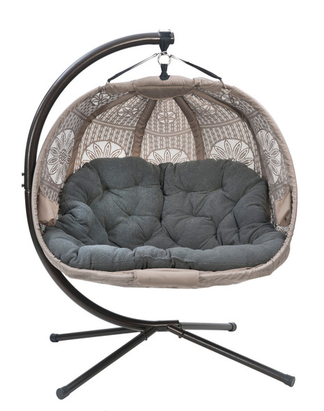 FlowerHouse Contemporary Hanging Dreamcatcher Patio LoveSeat - 66In X 50In X 43 in