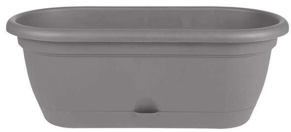 Bloem Lucca Window Box Planter - 18 in - Charcoal Gray