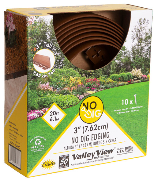 Valley View Innovative Edging Tall Coiled with Poly Nails - 3In X 20 ft - 3429