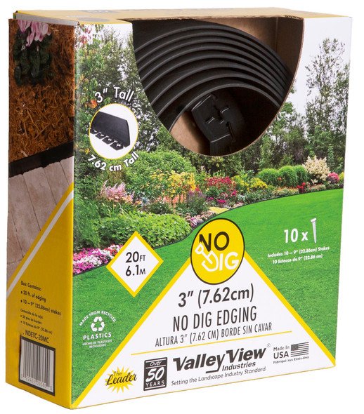 Valley View Innovative Edging Tall Coiled with Poly Nails - 3In X 20 ft - 3817