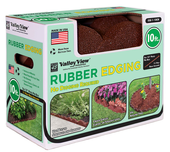 Valley View Earth Edge Rubber Edge And Poly Nails - 10 ft - 3432