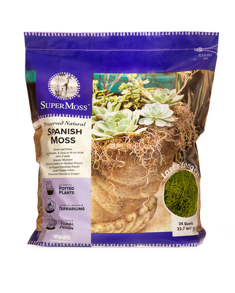 Supermoss Spanish Moss Resealable Bag - 24 qt