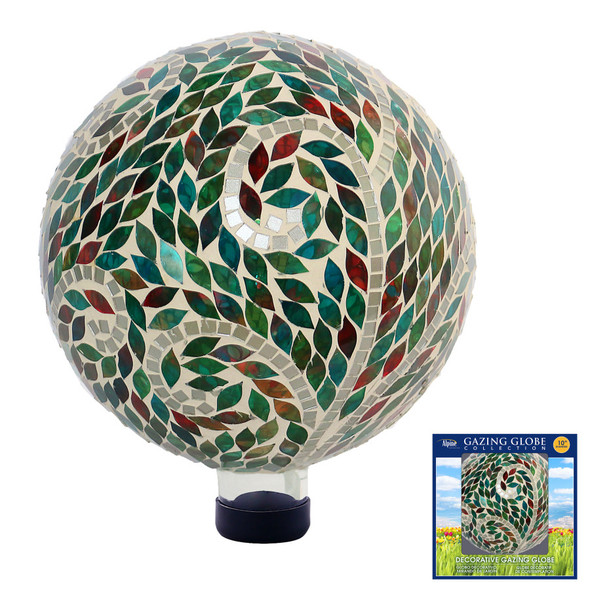 Alpine Mosaic Gazing Globe with Scroll Pattern