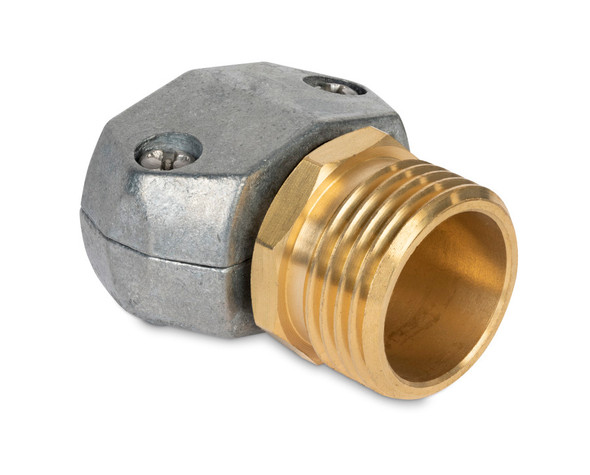 Gilmour Pro 5/8 and 3/4 Brass Male Clamp Coupling - 4 in