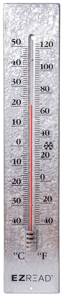 E-Z Read Antique Aluminum Thermometer - 22.5 in