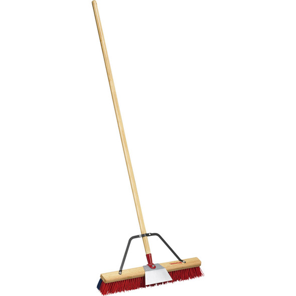 Corona Max 2 Bristle Push Broom - 60In Handle, 24In Head