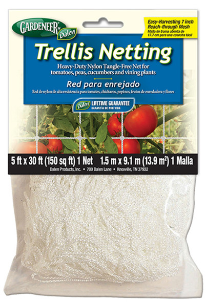 Gardeneer Trellis Netting 5 ft x 30 ft w/ 7 in Holes