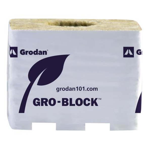 Gro Block Improved Medium 4Inches GR7,5 w/ hole (4Inchesx4Inches3.1Inches) wrapped (6/strip- 32 stri