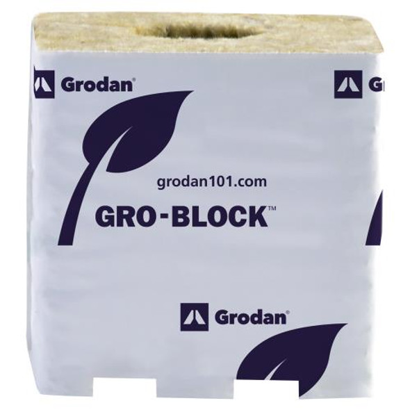 Gro Block Improved Large 4Inches GR10 w/ hole (4Inchesx4Inches4Inches) wrapped (6/strip- 24 strips p