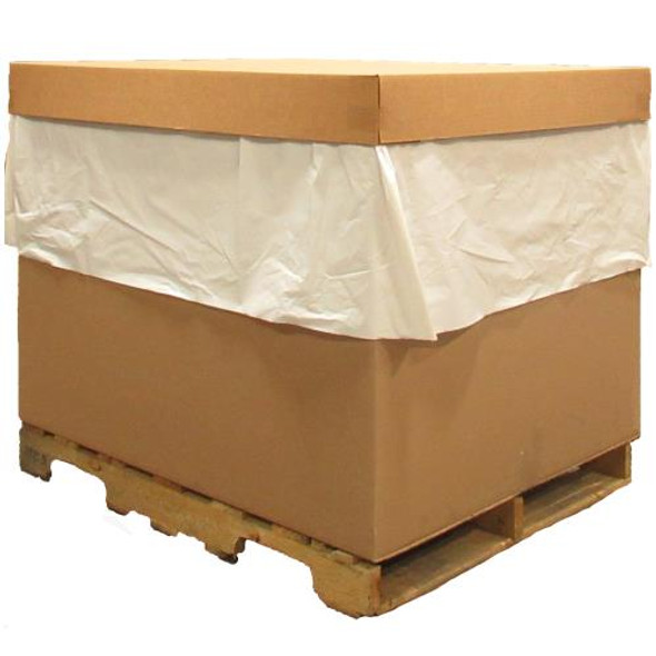 True Liberty Pallet Container Liner 55 x 44 x 90, 30 Bags/Roll, White