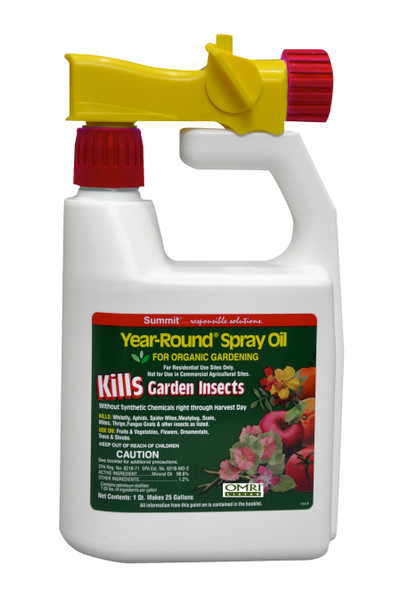 Summit Year-Round Spray Oil Kills Garden Insects Ready to Spray - 32 oz
