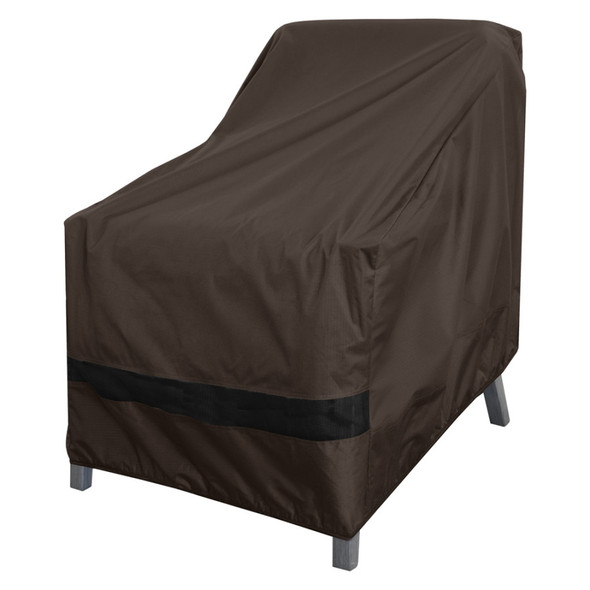 True Guard Water Resistant Heavy Duty Patio Furniture Covers, Fade/Stain/UV Resistant for Outdoor Patio Furniture, 600D Rip-Stop, Lounge Chair Cover Dark Brown 32 in