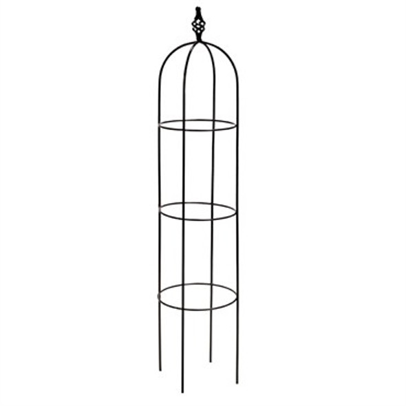 American Gardenworks Classic Obelisk with Spiral Twist Black, 10.5inx 56in, .3125in Round