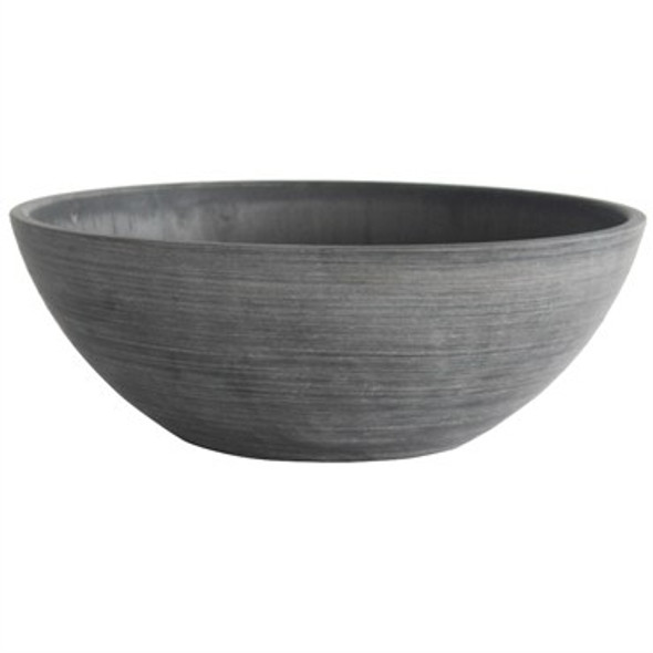 Algreen Products Valencia Bowl Spun Charcoal - 10in x 3.75in