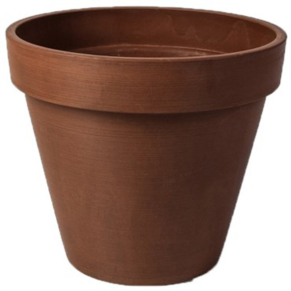 Algreen Products Valencia Round Banded Planter Spun Terracotta - 10in x 8in