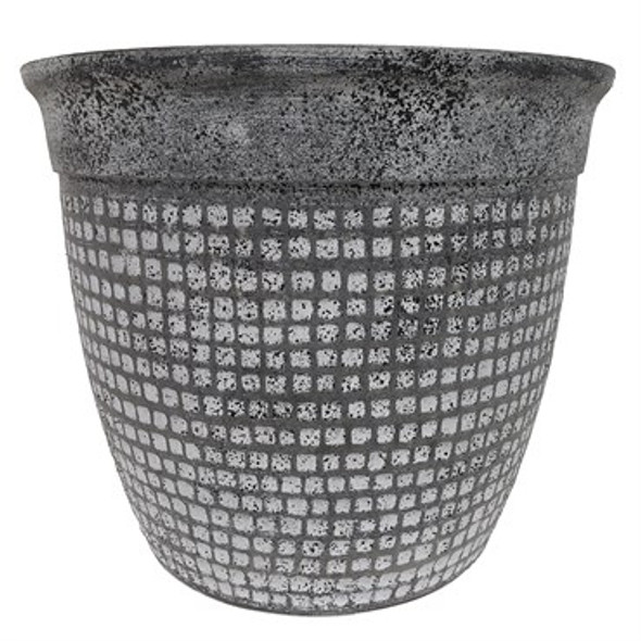 Algreen Products Mosaic Planter Concrete Gray - 16in x 14in