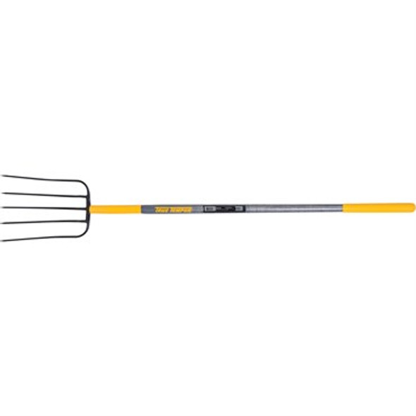 Ames True Temper Forged Manure Fork with Cushion End Grip 5 Tine - 6.61in L x 9.36in W x 60.25in H