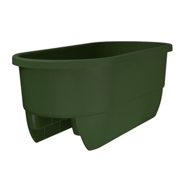 Apollo Dual Deck Railing Planter Green - 24in L x 11in W x 11in H