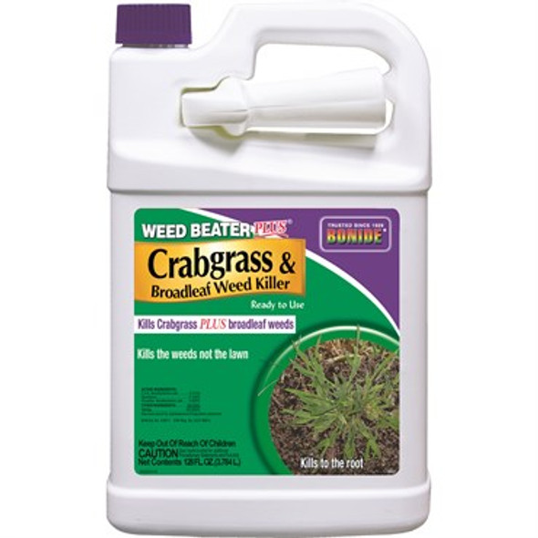 Bonide Weed Beater Plus Crabgrass & Broadleaf Weed Killer 1gal Ready to Use with Trigger Sprayer