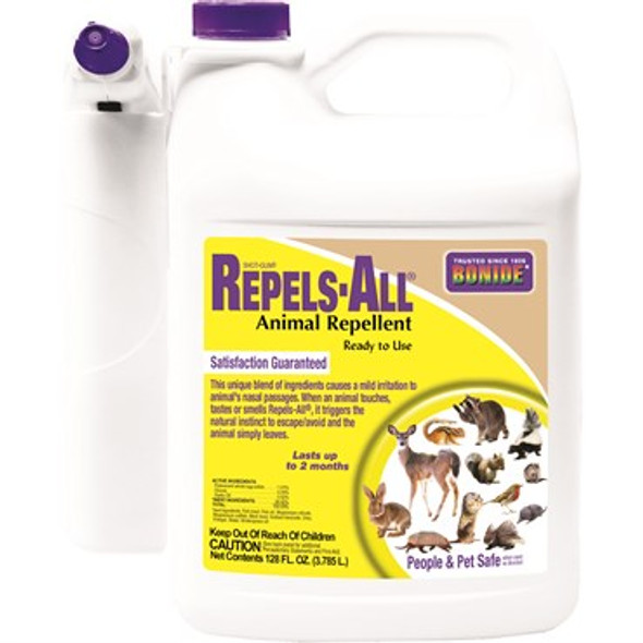 Bonide SHOT GUN Repels-All Liquid Animal Repellent 1gal Ready to Use with Battery Powered Sprayer