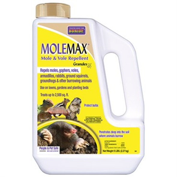 Bonide MoleMax Mole & Vole Repellent Granules 5lb Granular - 1lb Treats up to 500sq ft