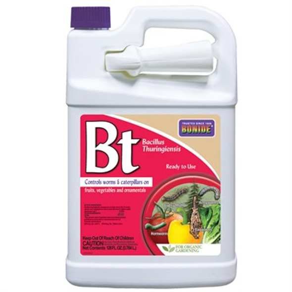 Bonide Thuricide (BT) Liquid Insect Control 1gal Ready to Use Trigger Sprayer