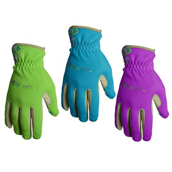 Bond bloom Lightweight Gardening Gloves Assorted Colors: Blue, Green, Purple
