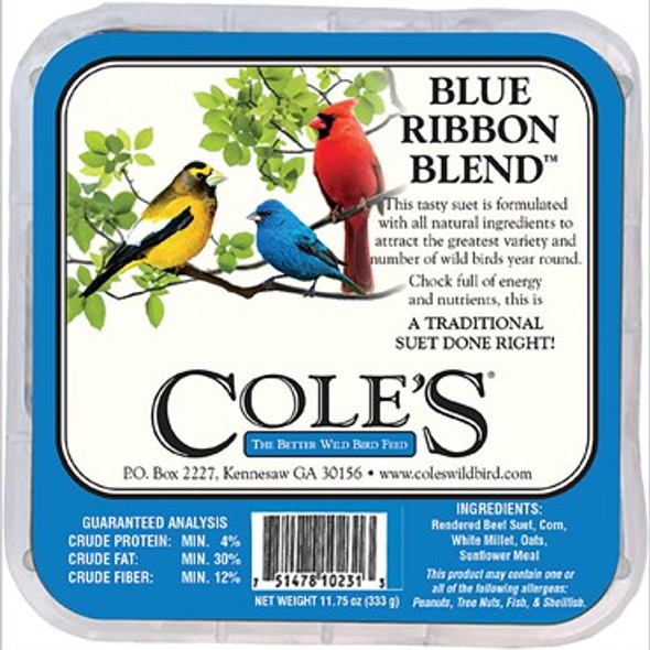Coles Blue Ribbon Blend Suet 11.75oz