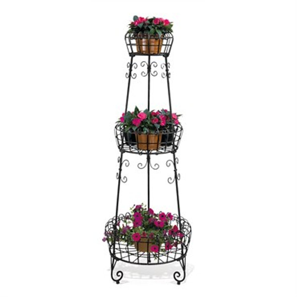 Deer Park Ironworks Three Tier French Planter 24in Diam x 66in H