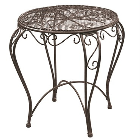 Deer Park Ironworks Imperial Table Black - 17in Diam x 18in H