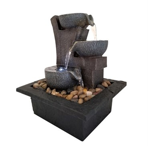 Danner Aura Meditation Fountain 8.5in W x 7.375in D x 10.125in H