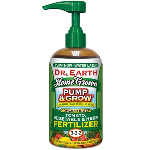 Dr Earth 8oz Pump & GrowTom Veg Herb Fert